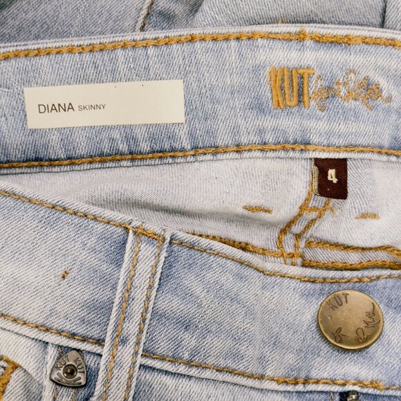 KUT from the KLOTH Womens Jeans Diana Skinny Light Wash Stretch 5 Pockets Size 4 - Picture 6 of 10